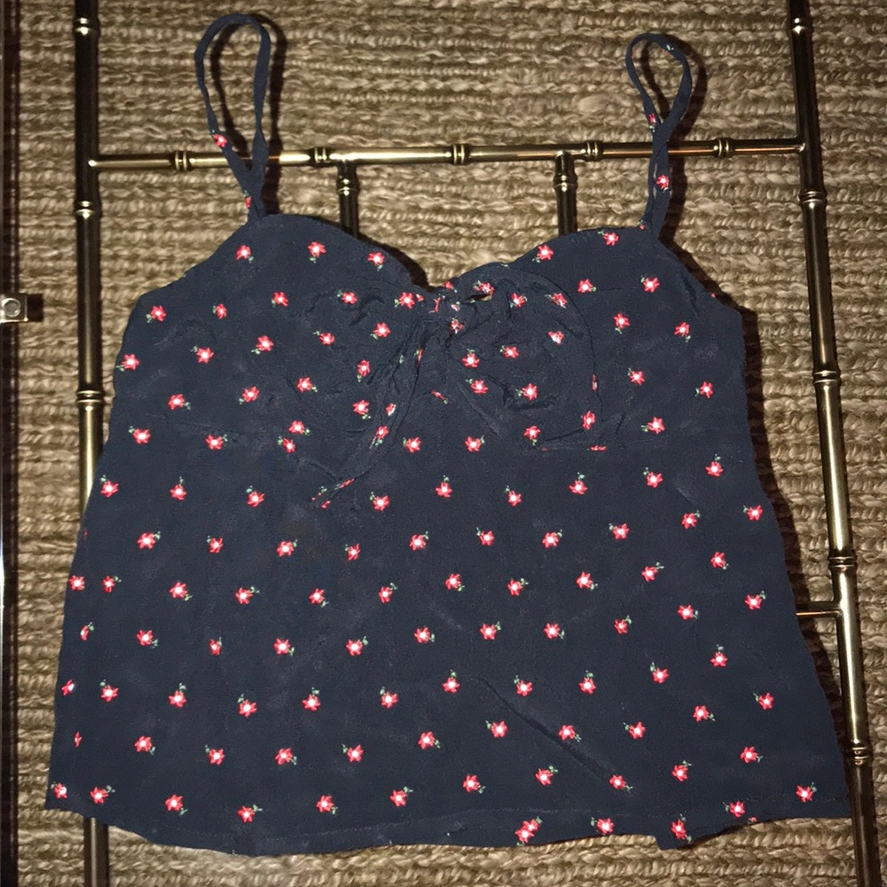 Brandy Melville John Gault navy cropped tank